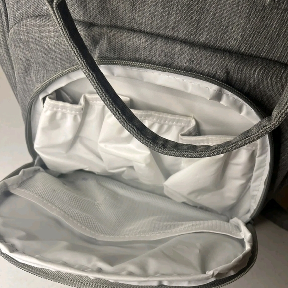 Diaper Bag Backpack Insulated  Zipper Straps 2 Handle Lightweight Gray  … - Picture 6 of 6
